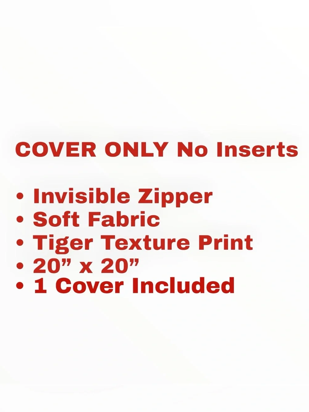 Tiger Print Throw Pillow Cover 20x20 Animal Print Cushion Cover Sofa Couch